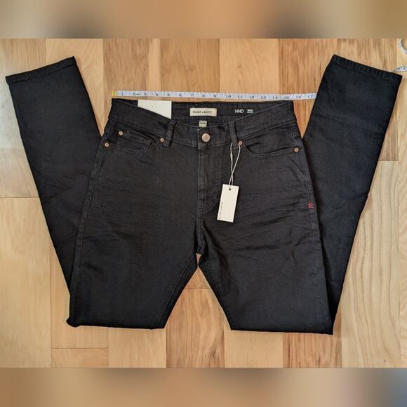 Warp And Weft HND Skinny Jean Shadow Black Size 30x34 - Picture 2 of 6